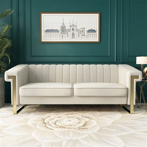 Buy Alapaste Mid Century Channel Tufted Velvet Sofa Couchupholstered