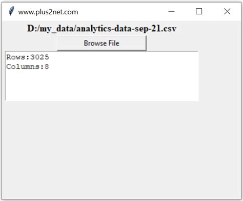 Tkinter Gui To Select And Read Csv File To Create Pandas Dataframe