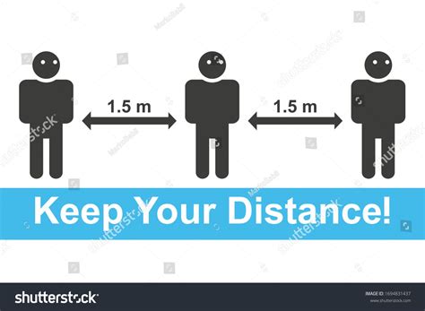 Keep Your Distance Illustration Vector Flat Stock Vector Royalty Free