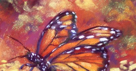 Painting My World Monarch Butterfly Pastel Painting
