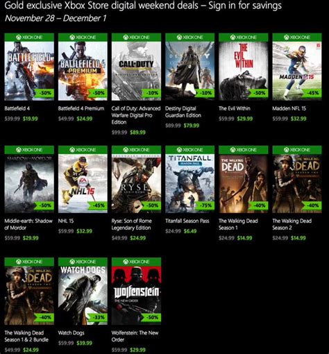 Cyber Monday Xbox One Xbox 360 And Games Deals Amazon Walmart Ms