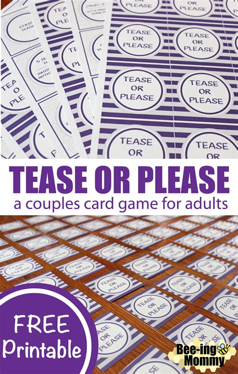 Tease Or Please A Couples Card Game For Adults Couple Games Games