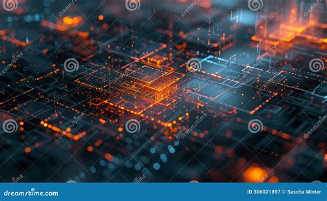 Cryptic Shadows: Unveiling the Enigma of Digital Secrets Stock Image