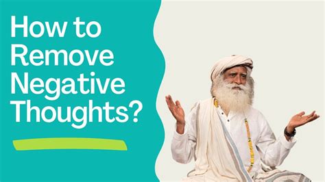 How To Remove Negative Thoughts Sadhguru Jagadish Vasudev Answers Youtube