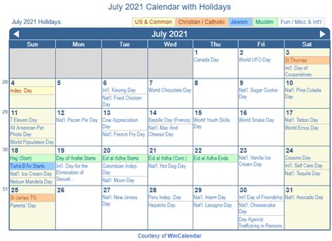July 2021 Calendar With Holidays Usa Calendar June 2021