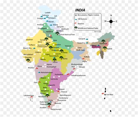 Map Of India Flora And Fauna Of India Map Diagram Poster