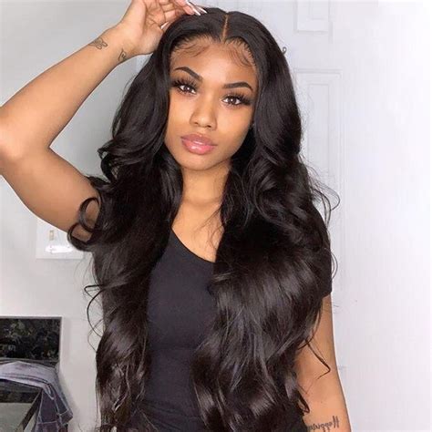 Iseehair Body Wave Tpart Wig Human Hair Natural Black Color Lace Part