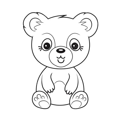 Stuffed Animal Coloring Pages Teddy Bear Drawing By Hand Outline Sketch