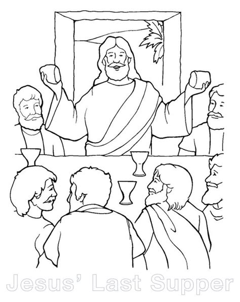 Kids Coloring Pages For The Last Supper Jambestlune