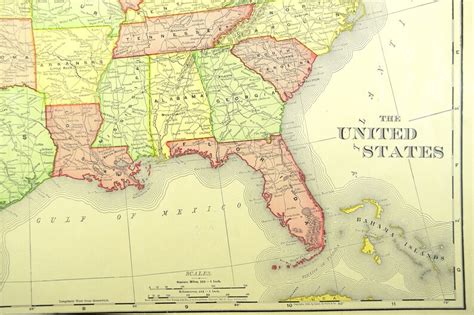 Large United States Map Of The United States Wall Art Original Etsy