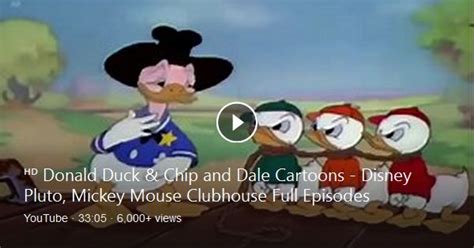 ᴴᴰ Donald Duck And Chip And Dale Cartoons Disney Pluto Mickey Mouse