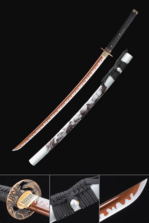 Hamon Katana épée Japonaise Faite à La Main En Acier Au Manganèse Avec