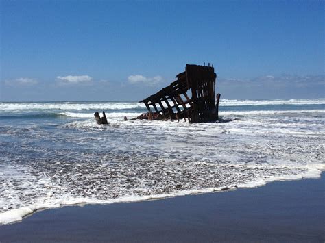 Old Shipwreck At Astoria Oregon Oregons Pacific Coast Highway