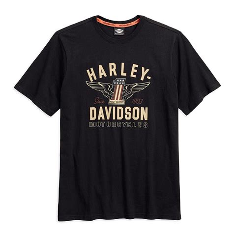 Harley Davidson Official Men S Genuine Classics Graphic Tee Black