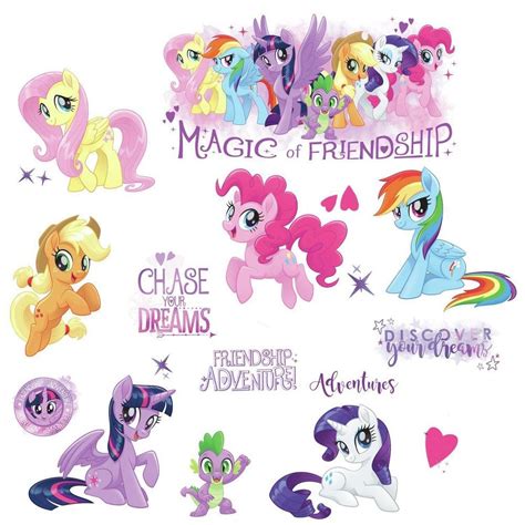 Roommates My Little Pony The Movie Peel And Stick Wall Decal 4 Sheets