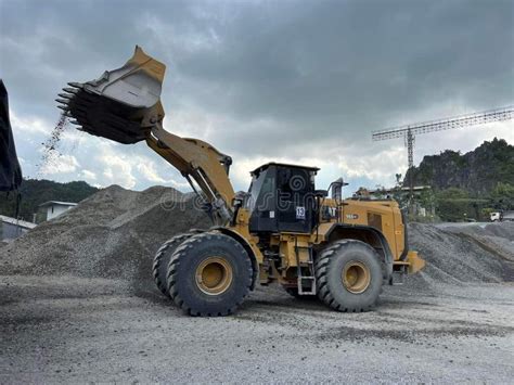 Cat 950 Gc Wheel Loaders In Stone Quarry Thailand Editorial Photography