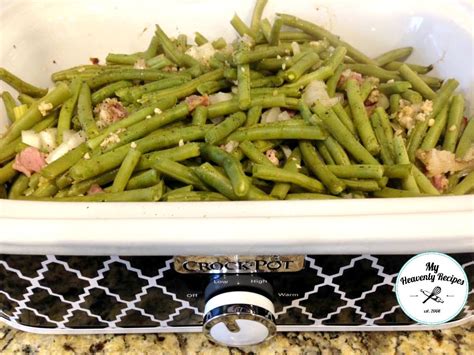 Slow Cooker Green Beans Video My Heavenly Recipes