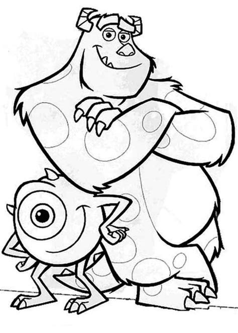 Mike And Sulley Are A Perfect Partner In Monsters Inc Coloring Page