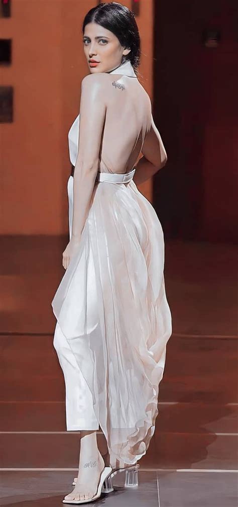 Stunning Photoshoot Of Shruti Hassan In Backless White Dress Filmy19