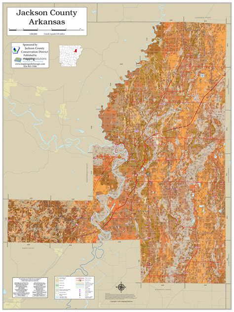 Jackson County Arkansas 2024 Soils Wall Map Mapping Solutions