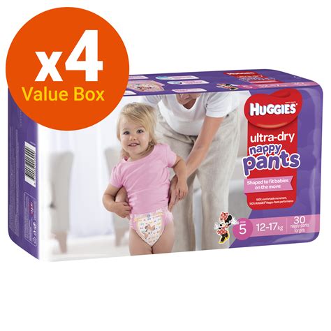 Buy Huggies Ultra Dry Nappy Pants Bulk Value Box Size 5 Walker Girl