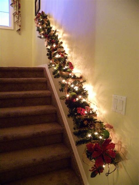 Decorate The Stairs For Christmas 30 Beautiful Ideas