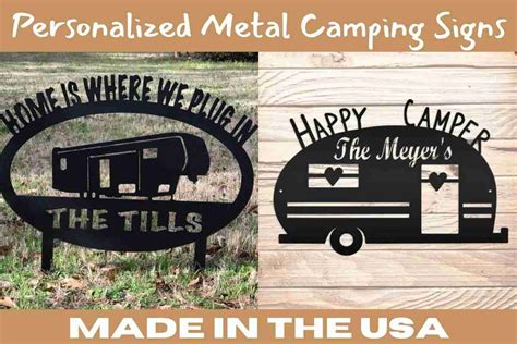 Personalized Metal Camping Signs Handmade In The Usa