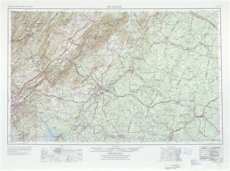 Roanoke Topographic Maps Va Usgs Topo Quad 37078a1 At 1250000 Scale