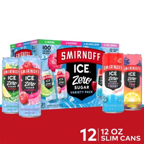 Smirnoff Ice Zero Sugar Variety Pack 12 Cans 12 Fl Oz Frys Food