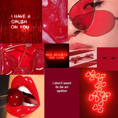 Red Aesthetic Collage Sfondo Rosso Palette Dei Colori Bellissimi Sfondi