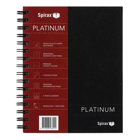 Spirax Platinum A5 Notebook 210 Pages Black Officeworks