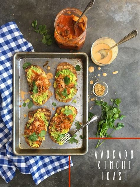 Avocado Kimchi Toast Healthy Cooking Vegetarian Recipes