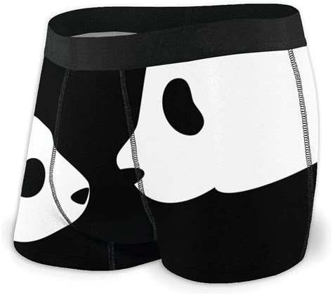Cute Panda Black And White Mens Underwear Boxer Briefs Breathable Shorts Bulge Pouch S Xxl