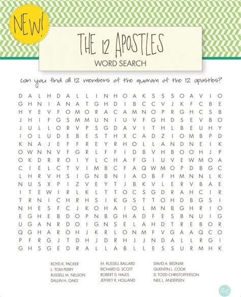 Lds Word Searches For Kids Free Printables Live Craft Eat Lds