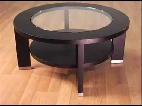 Thickness tempered beveled edge polished Alta 40-Inch Round Glass Coffee Table by Armen Living - YouTube
