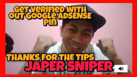 Verify Na Google Adsense Ko Dahil Sa Tips Ni Japer Sniper Youtube