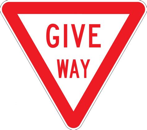 Rg 6 Priority Give Way Sign Rp2 Or R2 2 Rtl