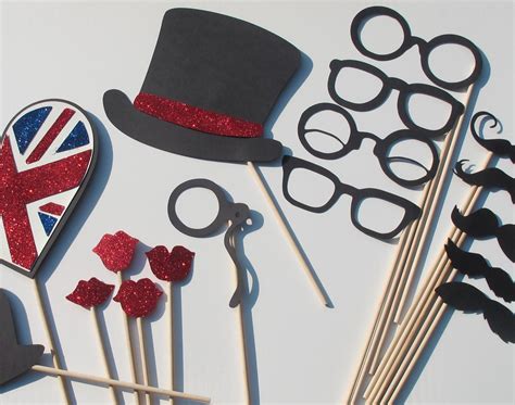 British Wedding Photo Booth Props Photobooth Props