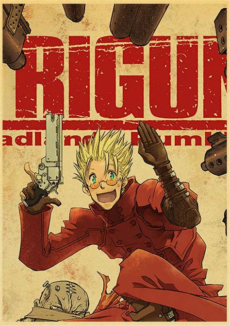 Anime movie posters for sale. Japanese Trigun Posters Wall Stickers Retro Poster Prints ...