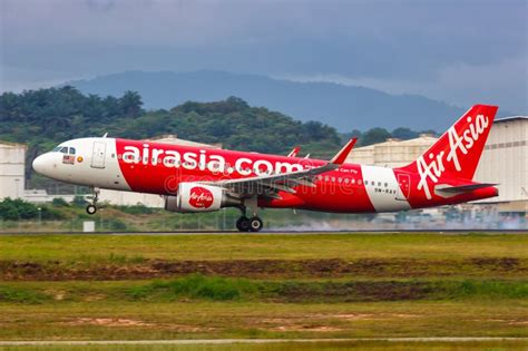 Airasia Airbus A320 Airplane At Kuala Lumpur Airport In Malaysia