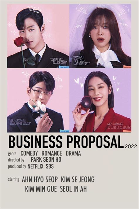 A Business Proposal Minimalist Poster 1 En 2022 Dramas Coreanos
