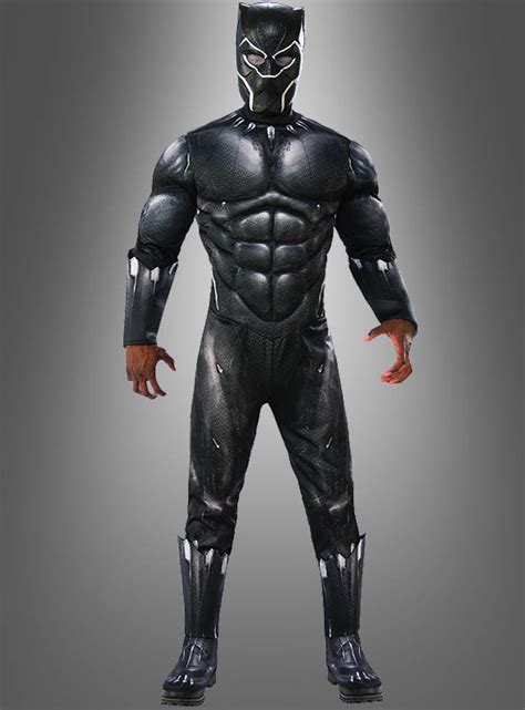 Lightning Fast Delivery Deluxe Black Panther Battle Mens Adult Muscle