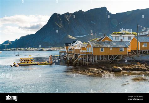 Yellow Cottages On The Popular Viewpoints Fishing Village Sakrisoy