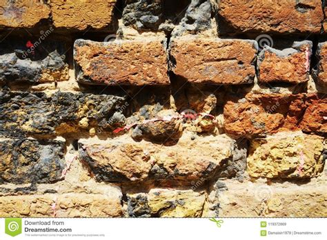 Wall Brick Background Antique Building Texture In Venice Italy Stock