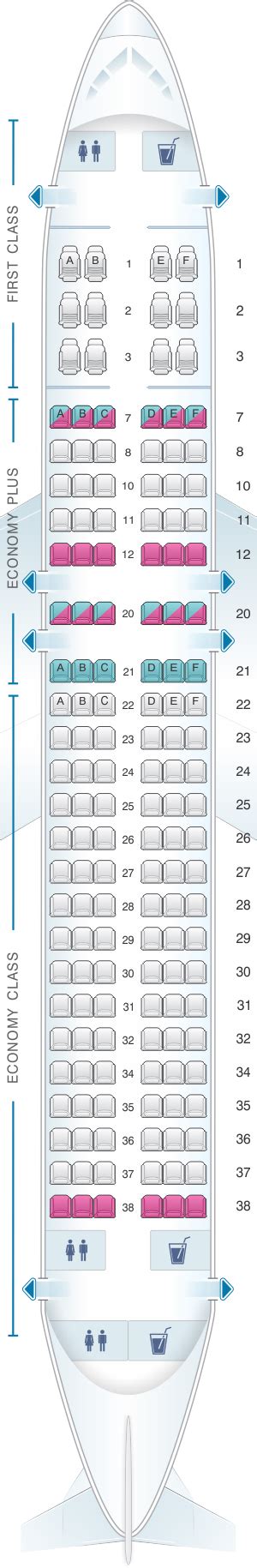 Plan De Cabine United Airlines Airbus A320 Seatmaestrofr