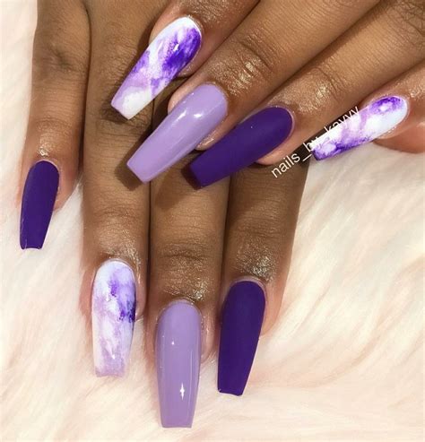 Purple And White Nail Designs For Summer 2023 The Fshn