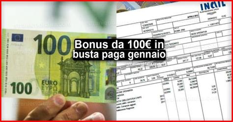 Bonus Da 100 Euro In Busta Paga Gennaio E Riforma IRPEF