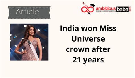 India Won Miss Universe Crown After 21 Years