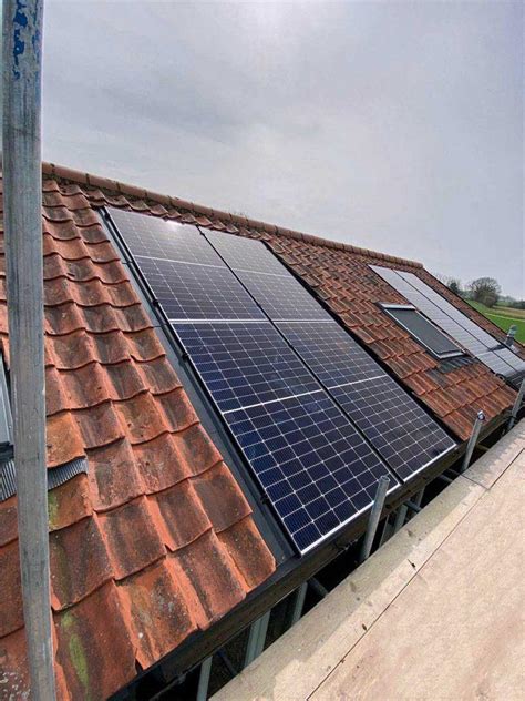 Solar Panels Integrated Within Roof Tiles Roofing Tiling And Slating
