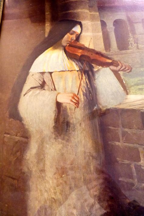 I have a very old painting of a nun playing violin the painting is over